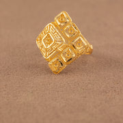 3D RP Rings (D420) - 925 Silver & 24K Gold Plated - Falaq Jewellery Oman