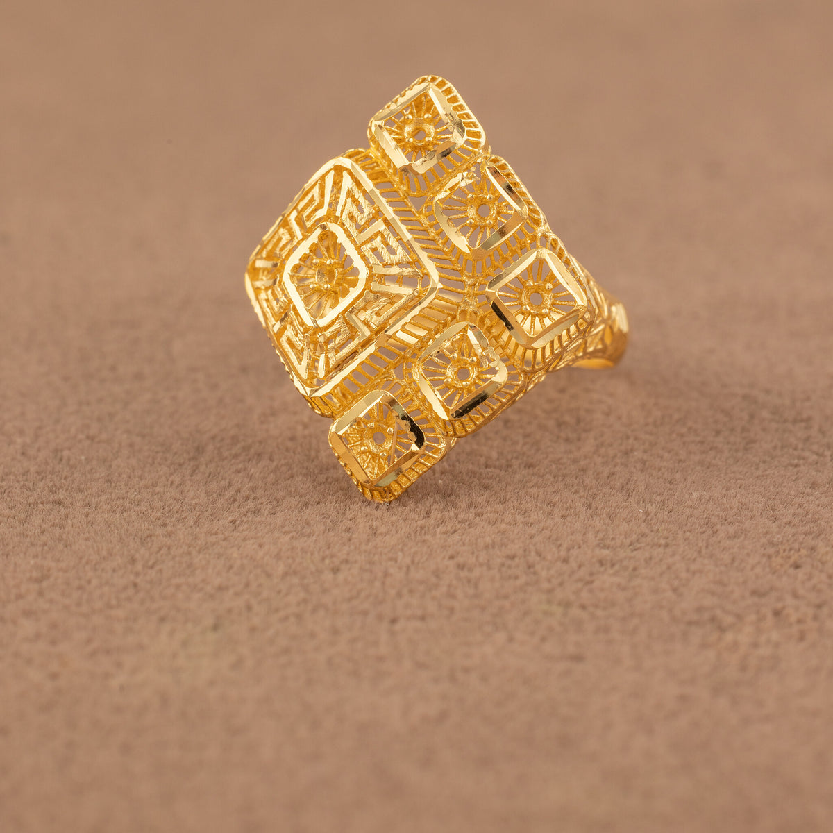 3D RP Rings (D420) - 925 Silver & 24K Gold Plated - Falaq Jewellery Oman