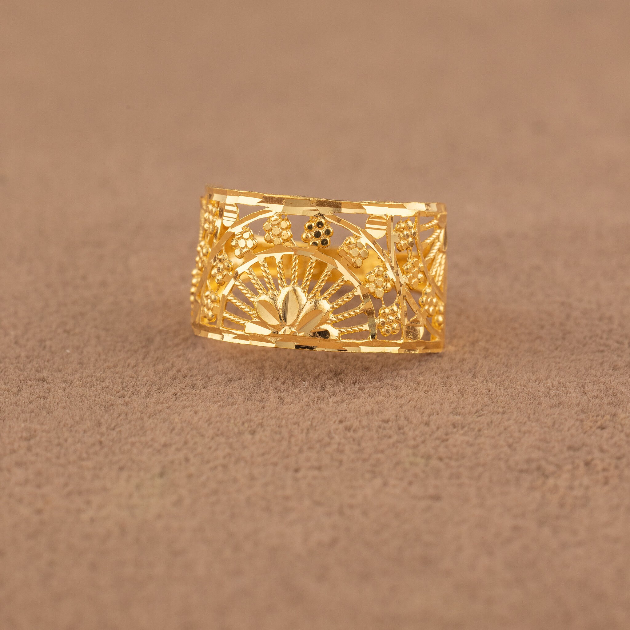 3D RP Rings (D421) - 925 Silver & 24K Gold Plated - Falaq Jewellery Oman