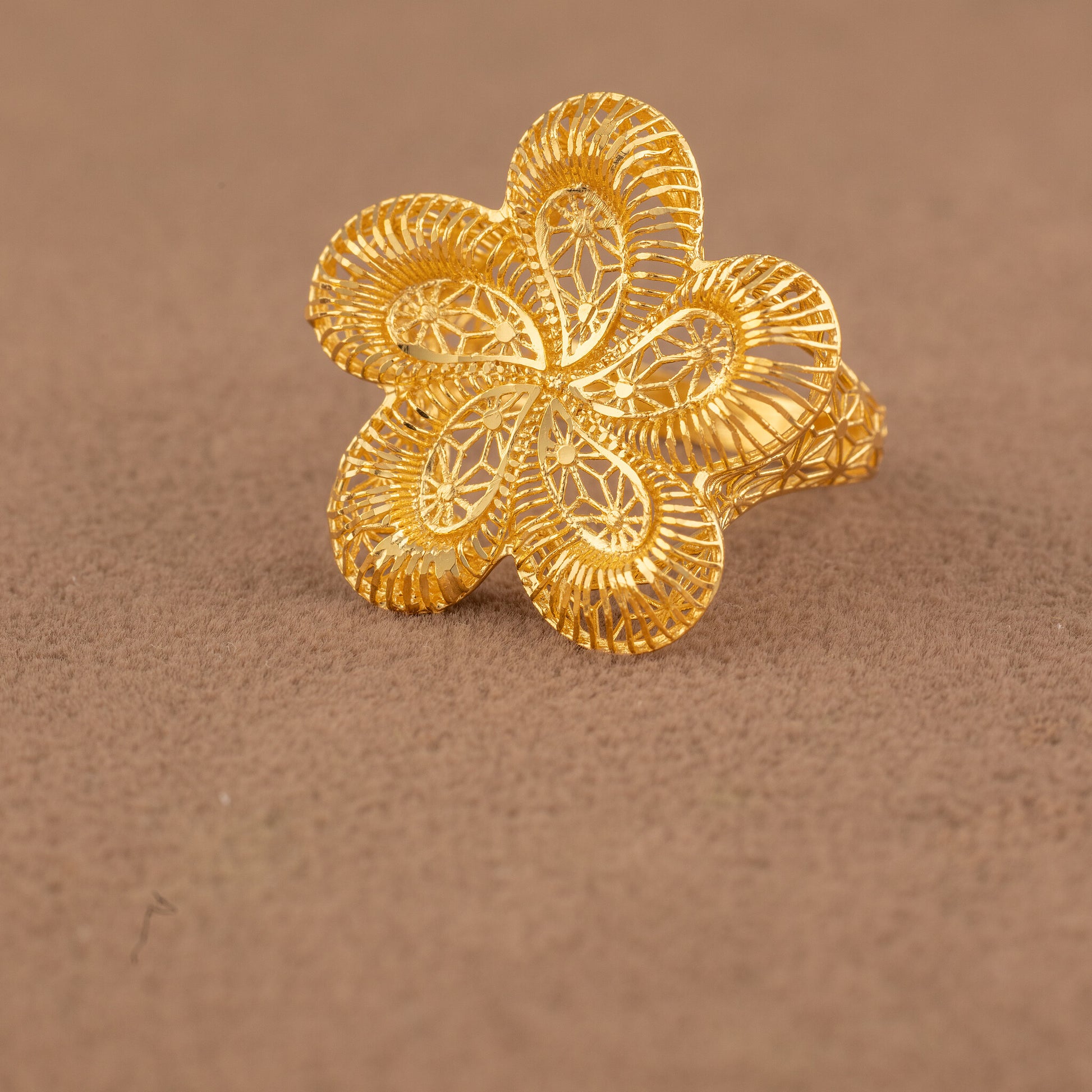3D RP Rings (D422) - 925 Silver & 24K Gold Plated - Falaq Jewellery Oman