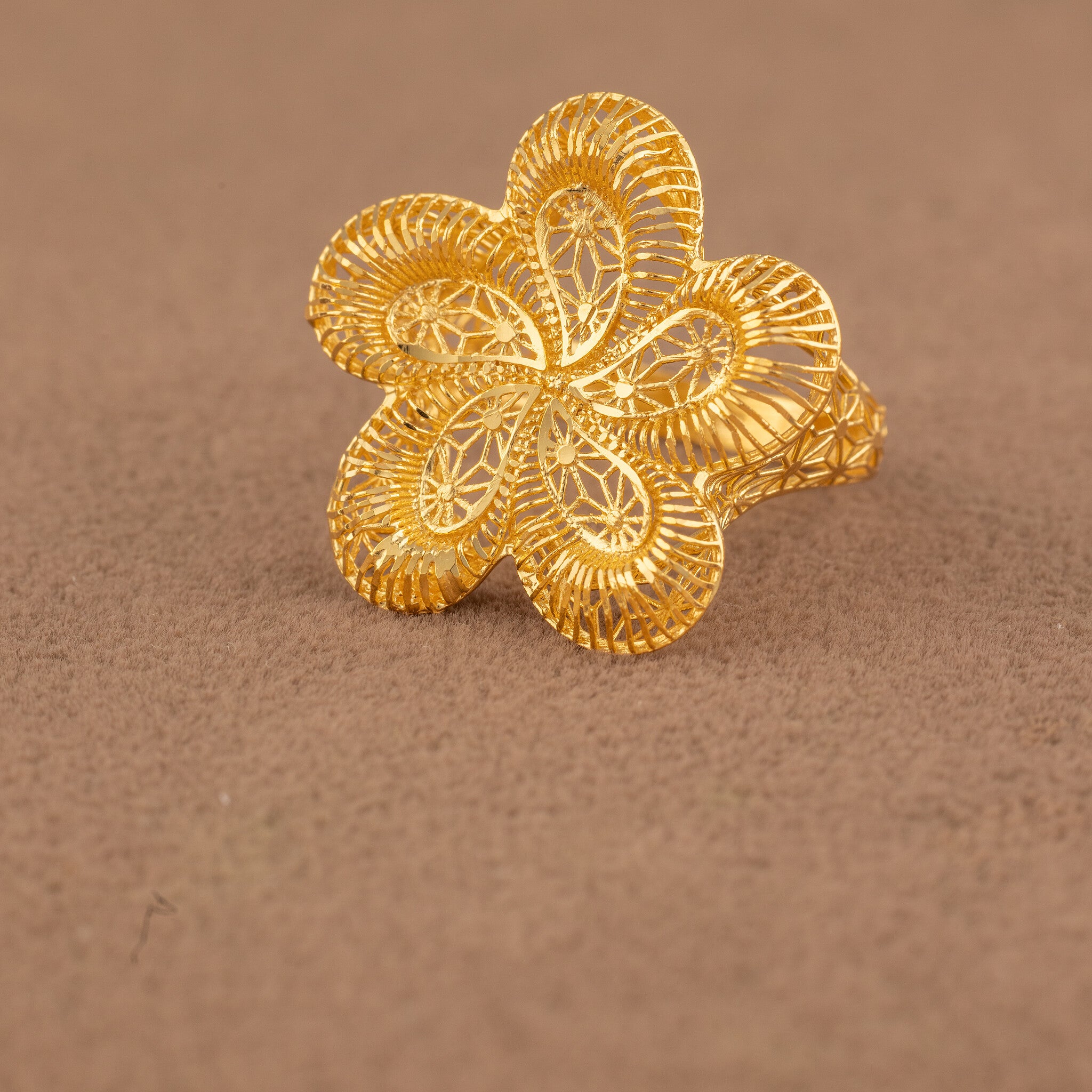 3D RP Rings (D422) - 925 Silver & 24K Gold Plated - Falaq Jewellery Oman