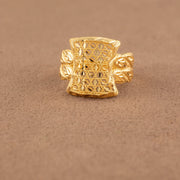 3D RP Rings (D423) - 925 Silver & 24K Gold Plated - Falaq Jewellery Oman