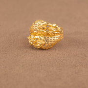 3D RP Rings (D424) - 925 Silver & 24K Gold Plated - Falaq Jewellery Oman