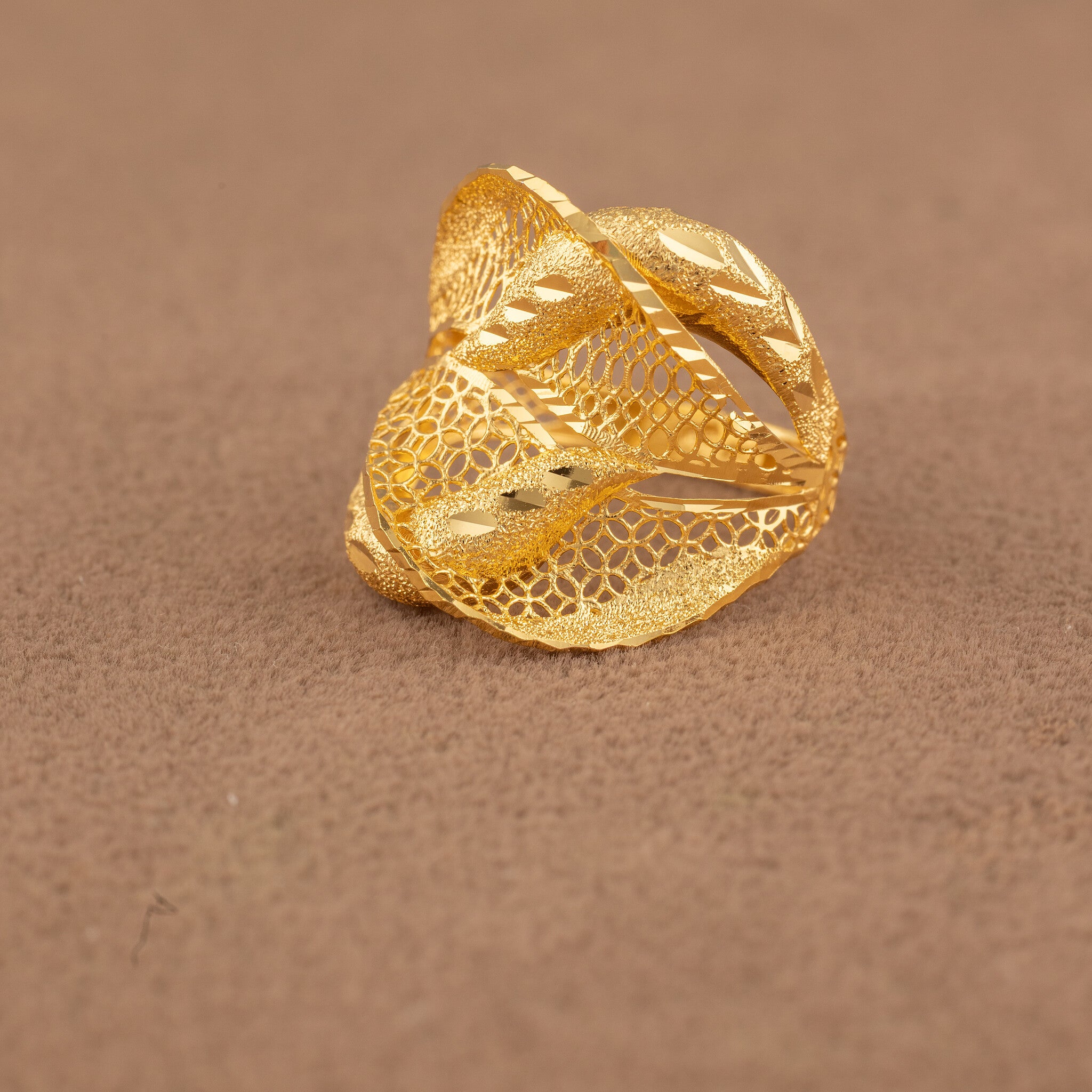 3D RP Rings (D429) - 925 Silver & 24K Gold Plated - Falaq Jewellery Oman