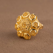 3D RP Rings (D431) - 925 Silver & 24K Gold Plated - Falaq Jewellery Oman