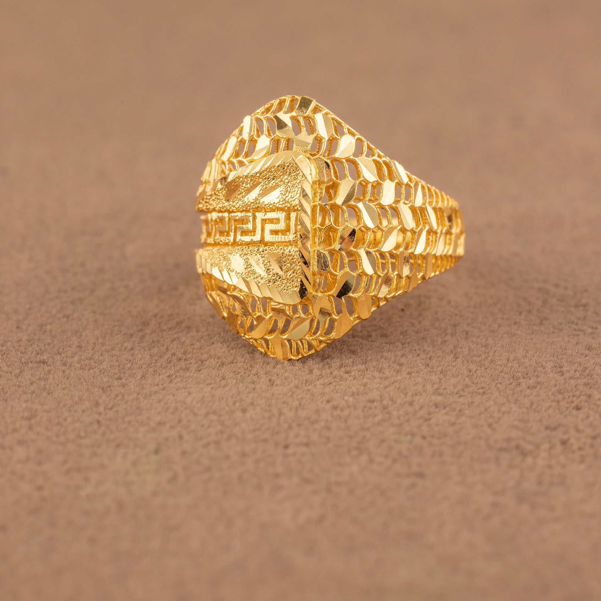 3D RP Rings (D434) - 925 Silver & 24K Gold Plated - Falaq Jewellery Oman