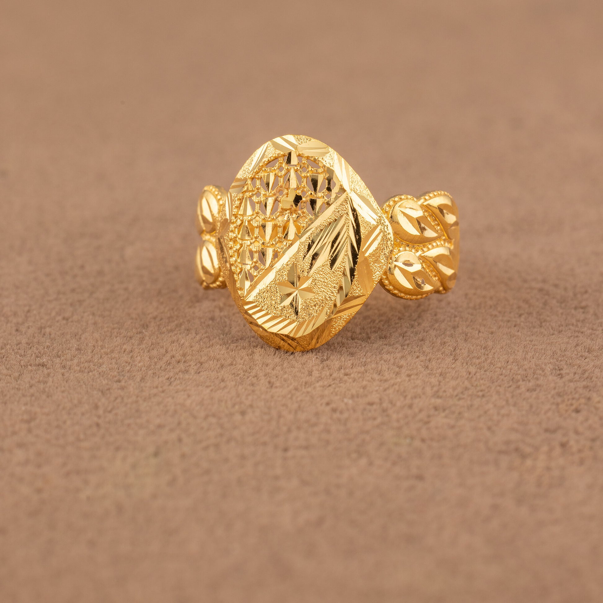 3D RP Rings (D437) - 925 Silver & 24K Gold Plated - Falaq Jewellery Oman