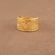 3D RP Rings (D440) - 925 Silver & 24K Gold Plated - Falaq Jewellery Oman