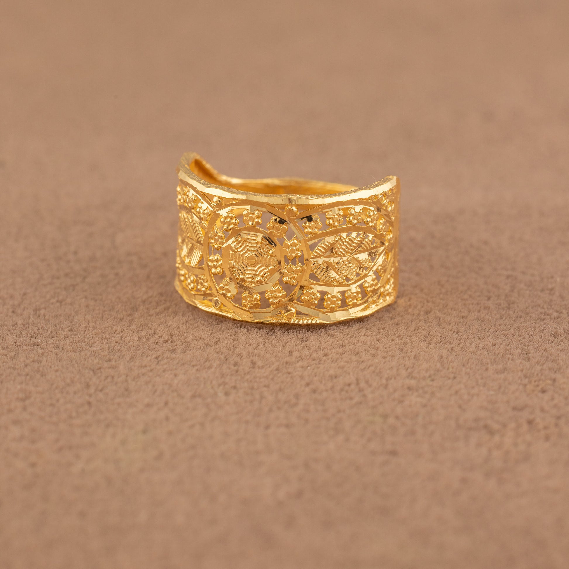 3D RP Rings (D440) - 925 Silver & 24K Gold Plated - Falaq Jewellery Oman