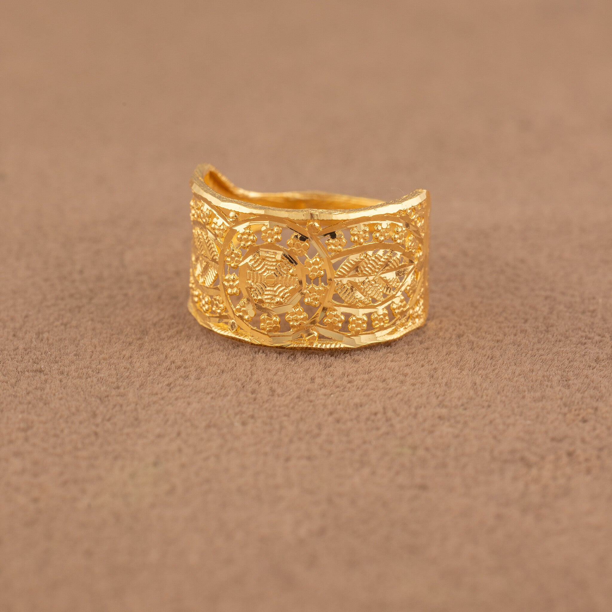 3D RP Rings (D440) - 925 Silver & 24K Gold Plated - Falaq Jewellery Oman