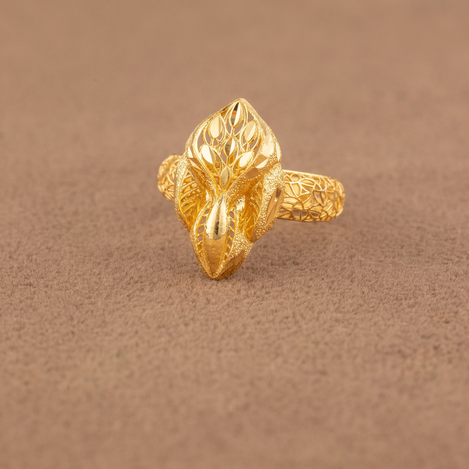 3D RP Rings (D441) - 925 Silver & 24K Gold Plated - Falaq Jewellery Oman