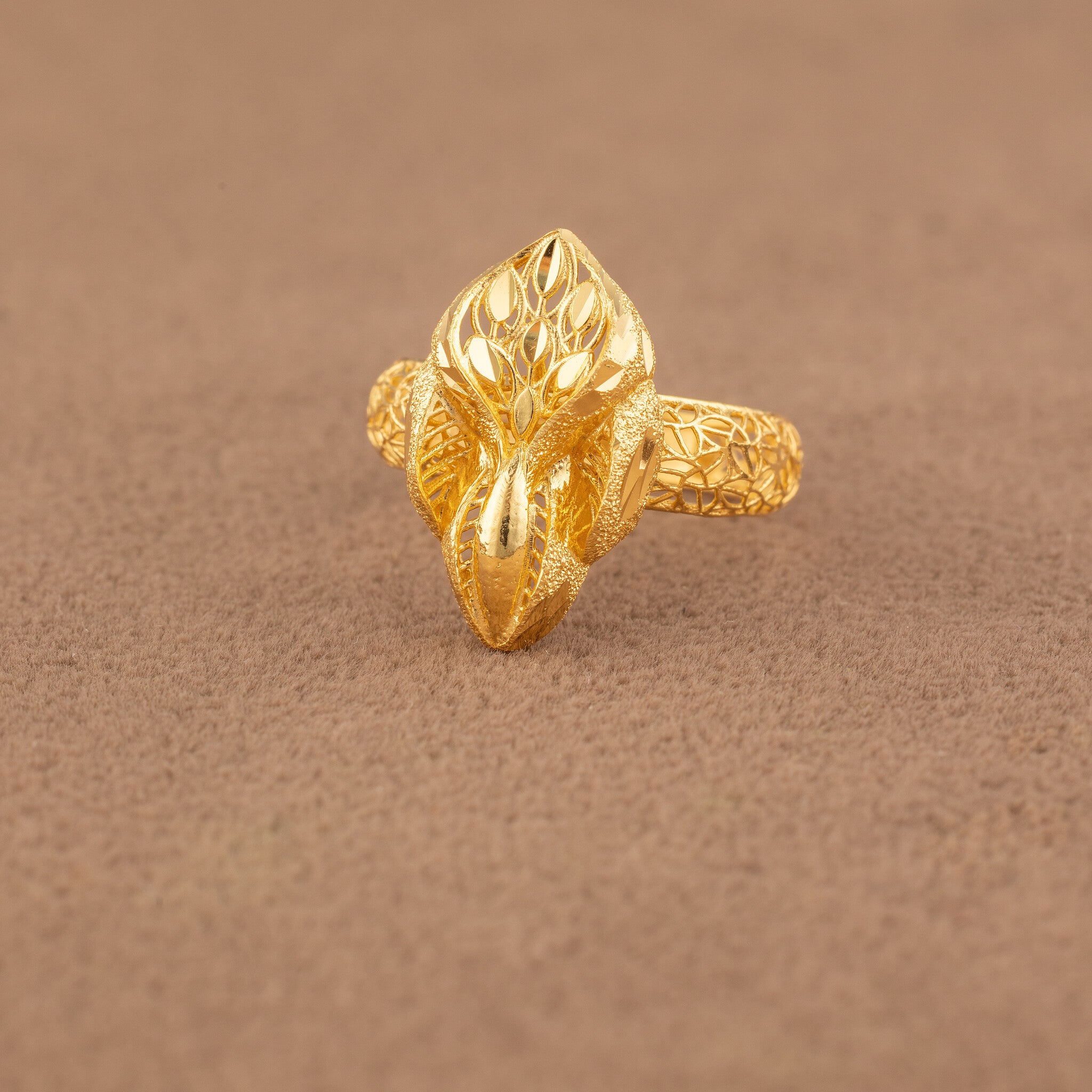 3D RP Rings (D441) - 925 Silver & 24K Gold Plated - Falaq Jewellery Oman