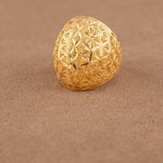 3D RP Rings (D442) - 925 Silver & 24K Gold Plated - Falaq Jewellery Oman