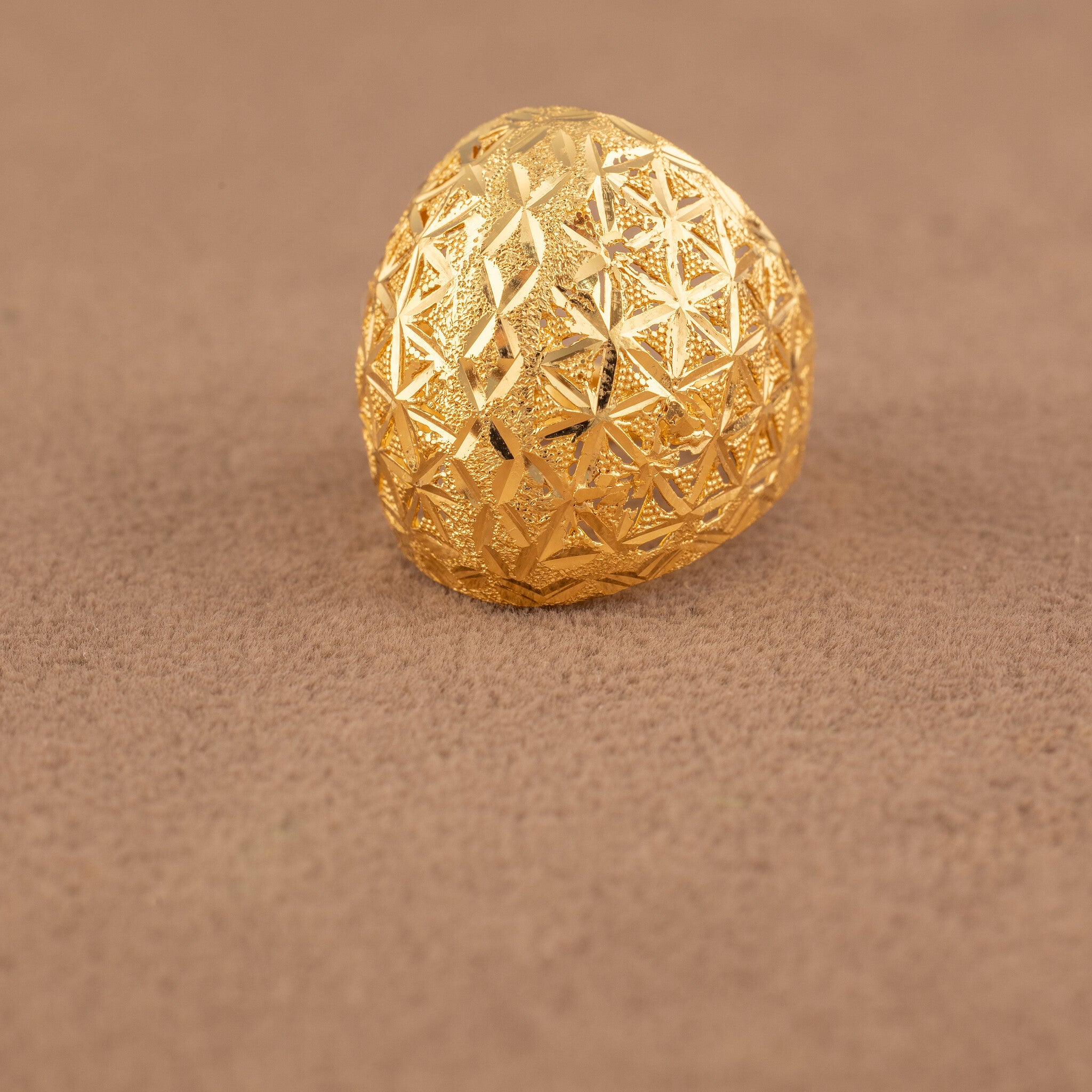 3D RP Rings (D442) - 925 Silver & 24K Gold Plated - Falaq Jewellery Oman