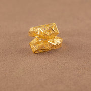 3D RP Rings (D448) - 925 Silver & 24K Gold Plated - Falaq Jewellery Oman