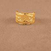 3D RP Rings (D449) - 925 Silver & 24K Gold Plated - Falaq Jewellery Oman