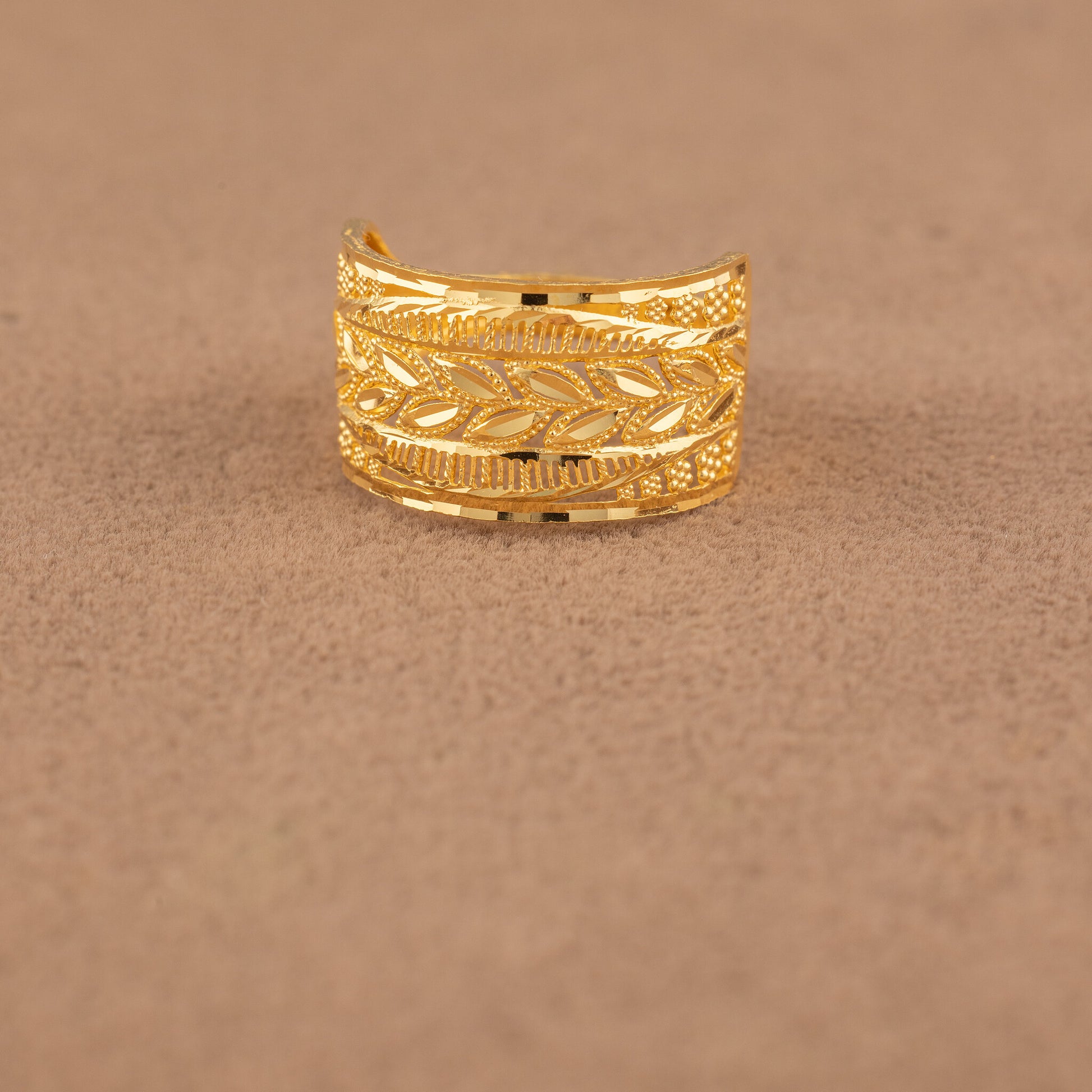 3D RP Rings (D449) - 925 Silver & 24K Gold Plated - Falaq Jewellery Oman