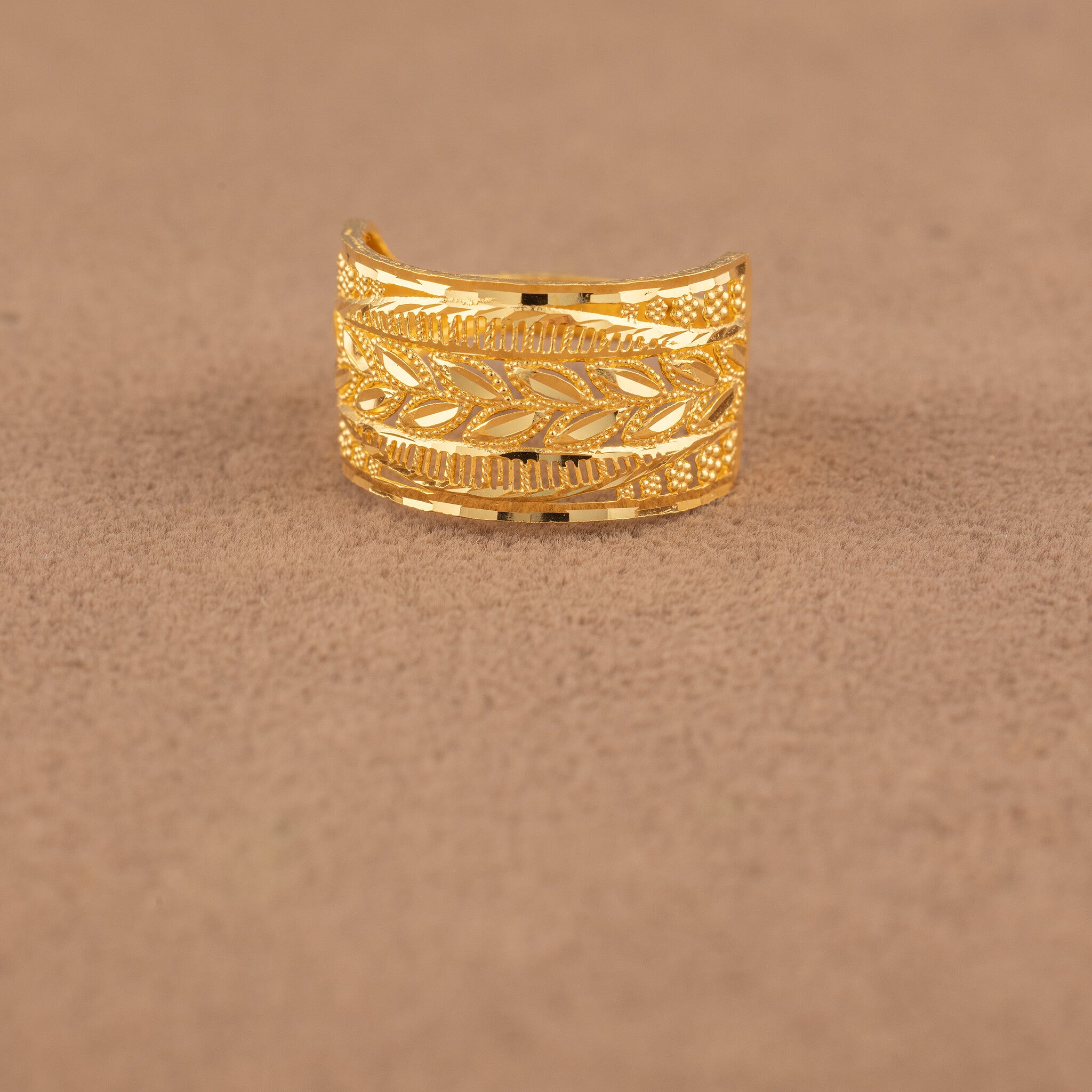 3D RP Rings (D449) - 925 Silver & 24K Gold Plated - Falaq Jewellery Oman