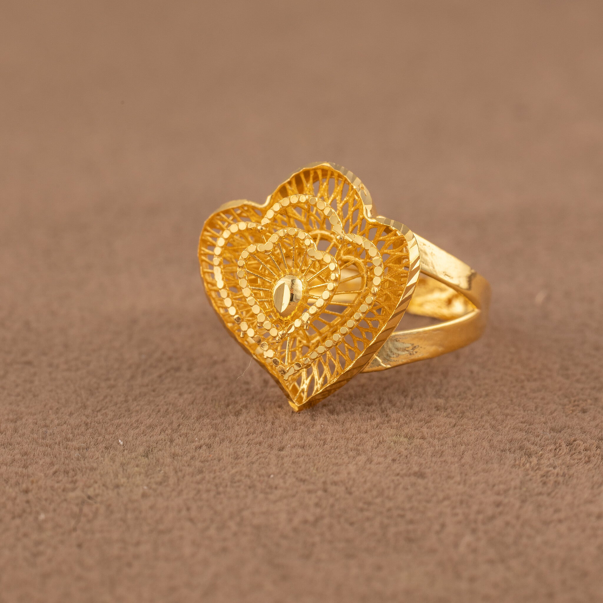 3D RP Rings (D451) - 925 Silver & 24K Gold Plated - Falaq Jewellery Oman