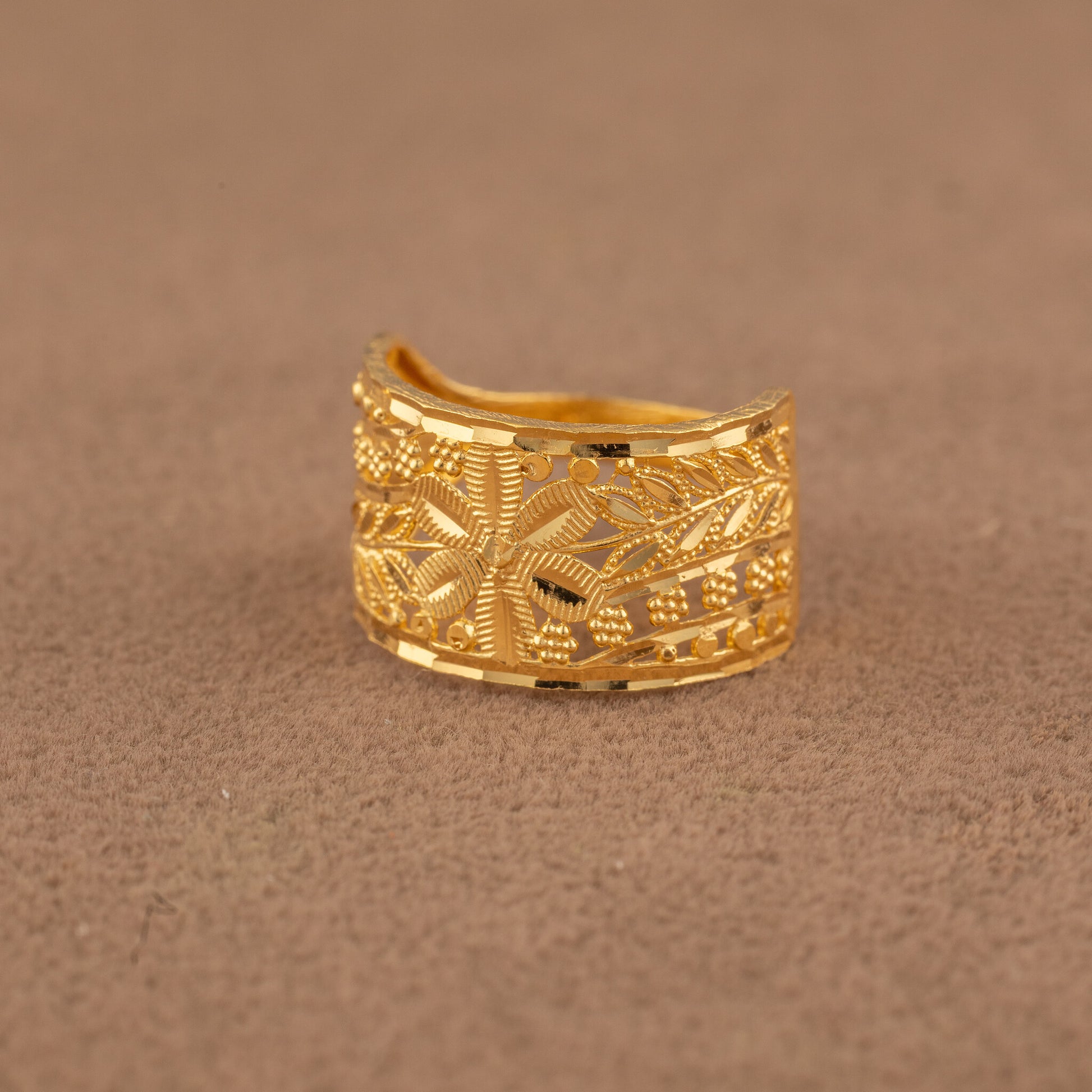 3D RP Rings (D452) - 925 Silver & 24K Gold Plated - Falaq Jewellery Oman