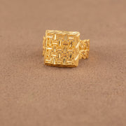 3D RP Rings (D454) - 925 Silver & 24K Gold Plated - Falaq Jewellery Oman