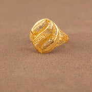 3D RP Rings (D455) - 925 Silver & 24K Gold Plated - Falaq Jewellery Oman