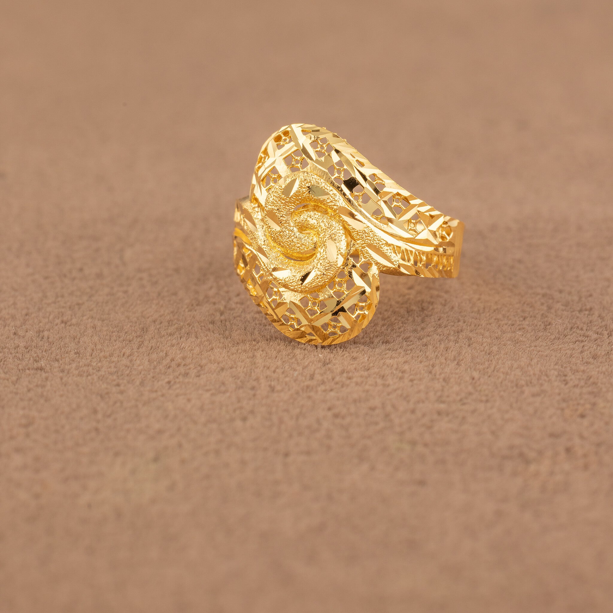 3D RP Rings (D456) - 925 Silver & 24K Gold Plated - Falaq Jewellery Oman