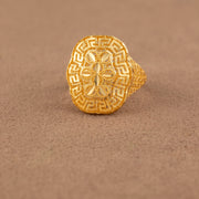 3D RP Rings (D459) - 925 Silver & 24K Gold Plated - Falaq Jewellery Oman