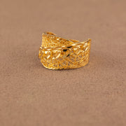 3D RP Rings (D462) - 925 Silver & 24K Gold Plated - Falaq Jewellery Oman