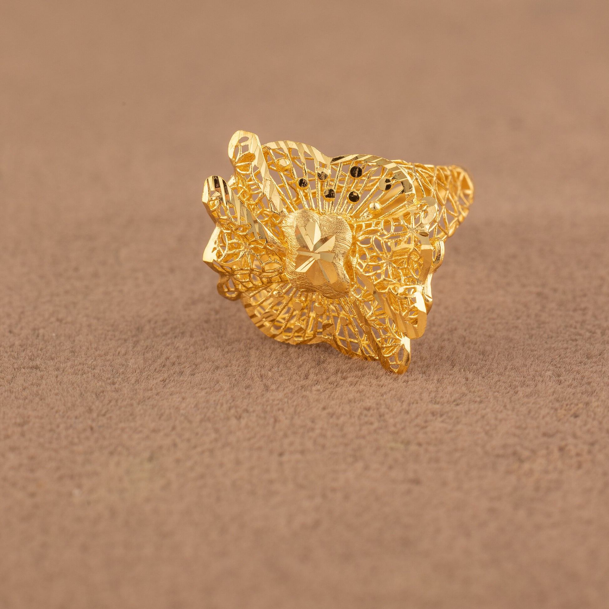 3D RP Rings (D463) - 925 Silver & 24K Gold Plated - Falaq Jewellery Oman