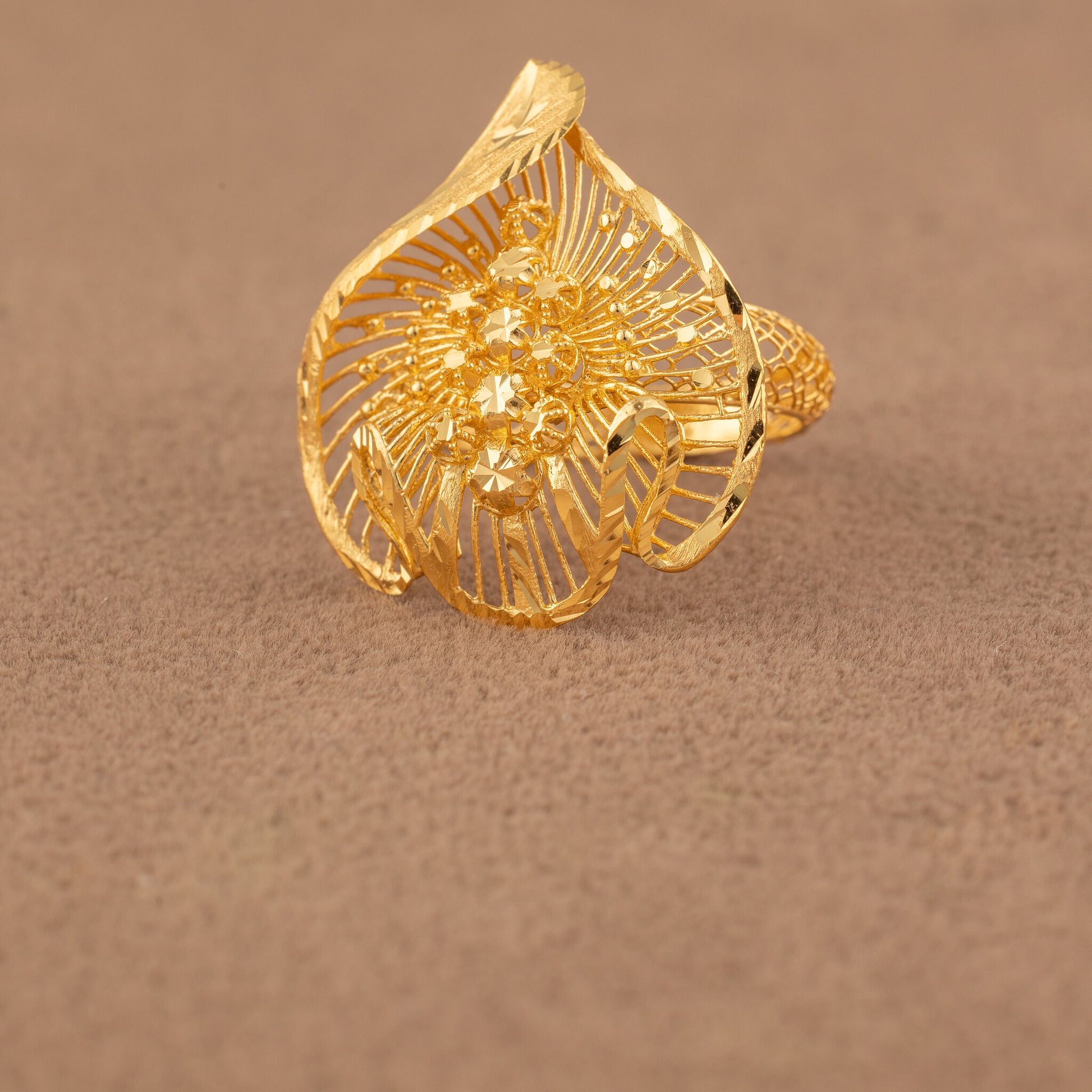 3D RP Rings (D465) - 925 Silver & 24K Gold Plated - Falaq Jewellery Oman