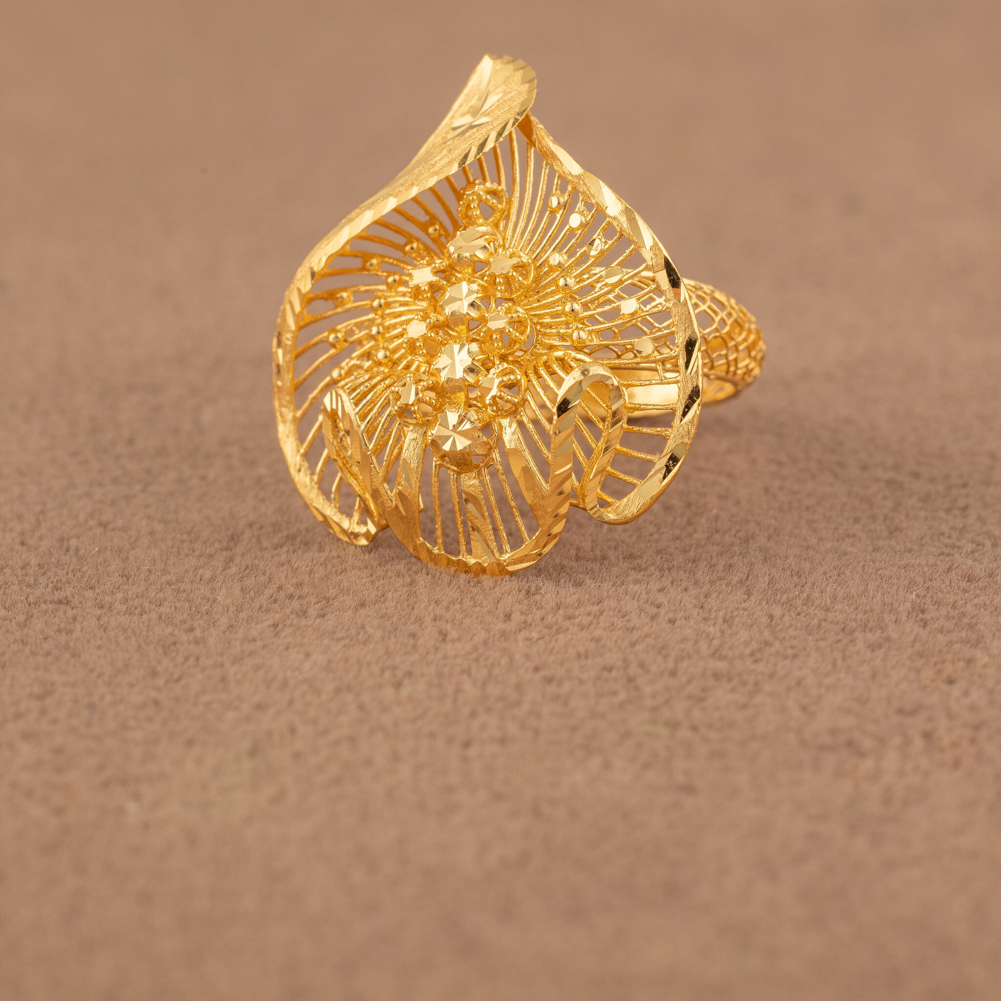 3D RP Rings (D465) - 925 Silver & 24K Gold Plated - Falaq Jewellery Oman