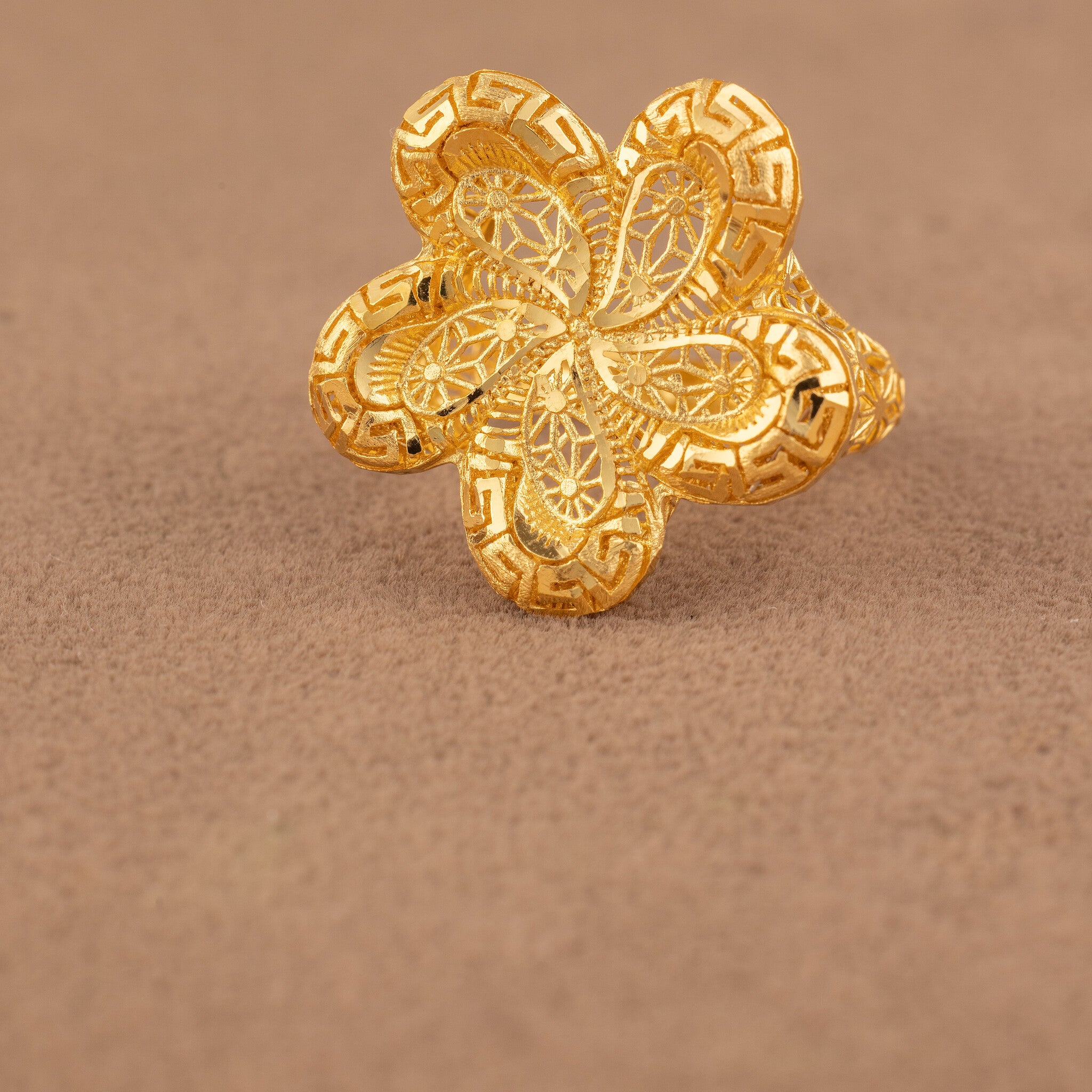 3D RP Rings (D466) - 925 Silver & 24K Gold Plated - Falaq Jewellery Oman