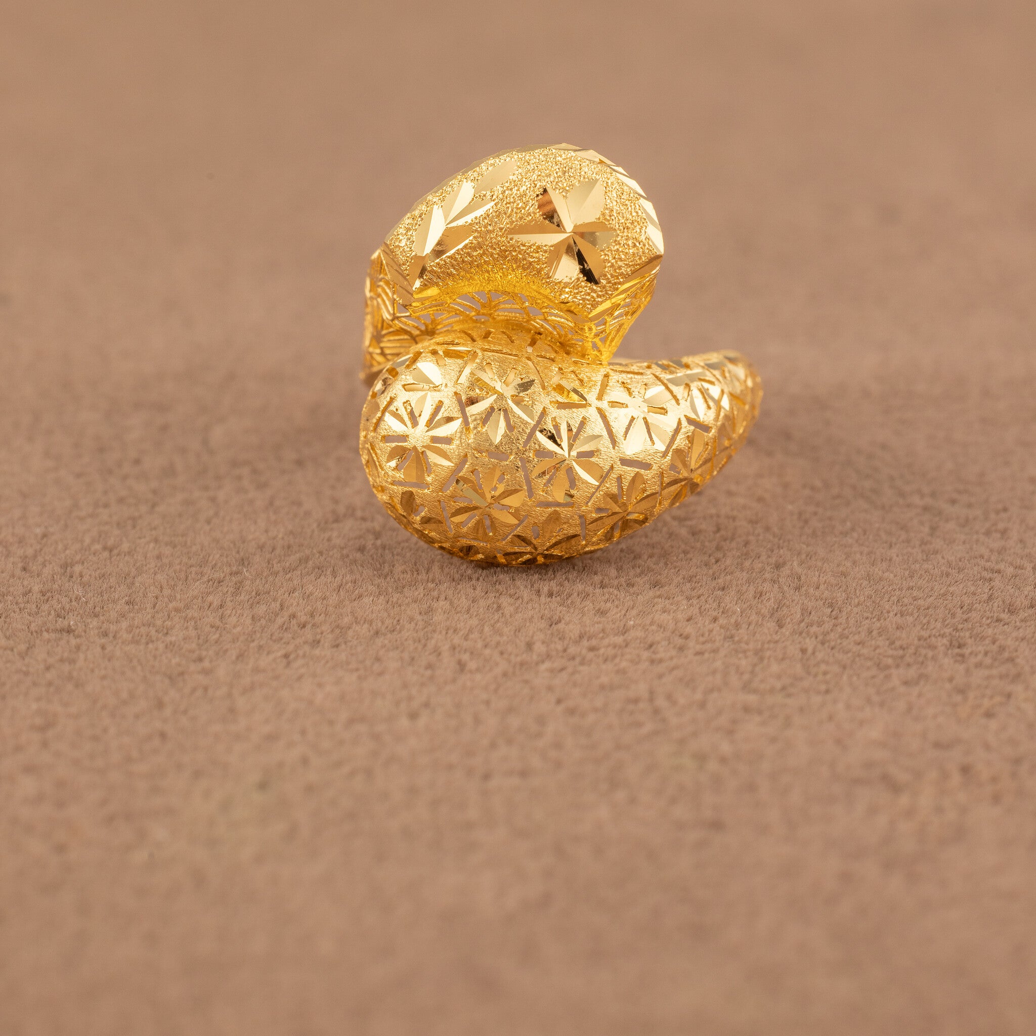 3D RP Rings (D468) - 925 Silver & 24K Gold Plated - Falaq Jewellery Oman