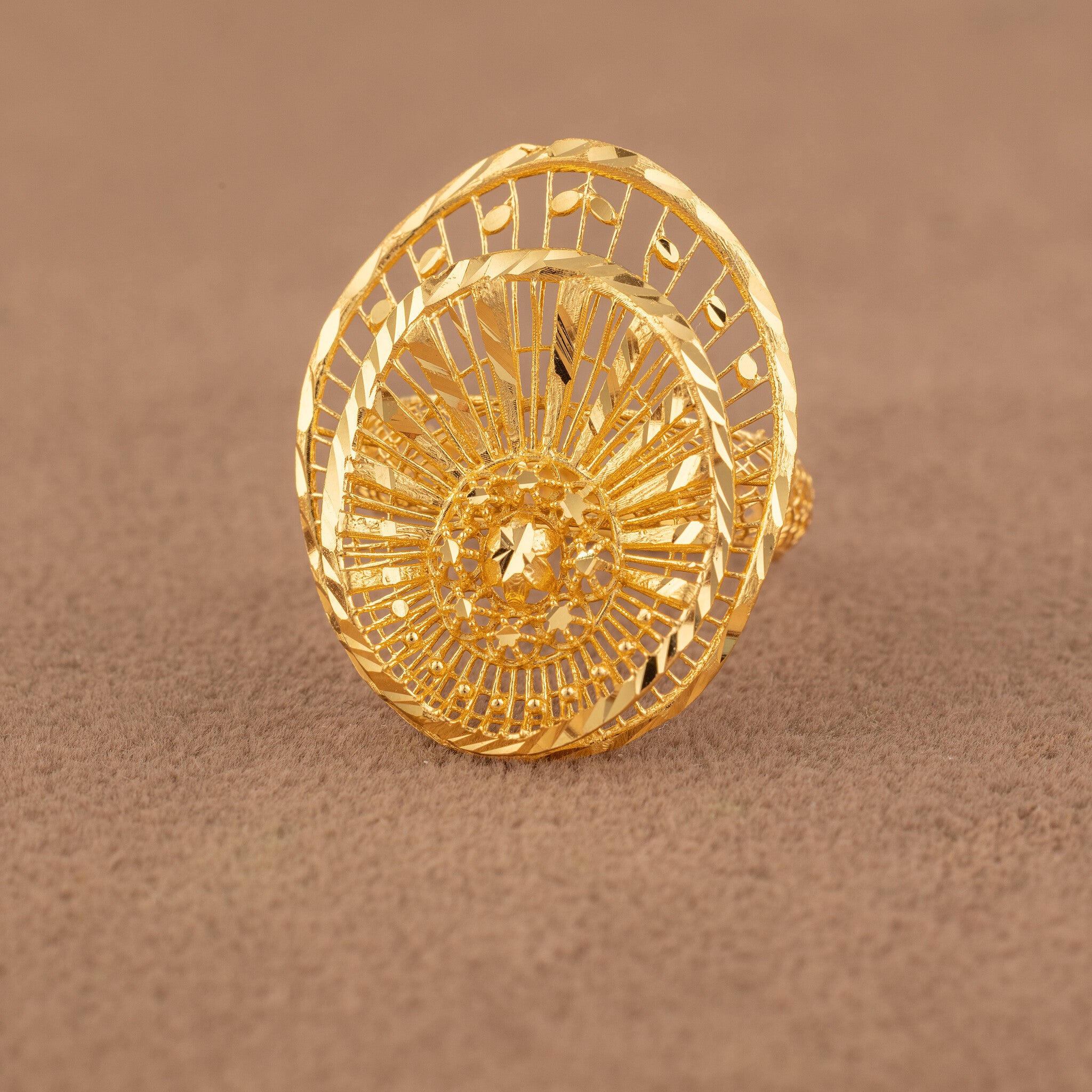 3D RP Rings (D469) - 925 Silver & 24K Gold Plated - Falaq Jewellery Oman
