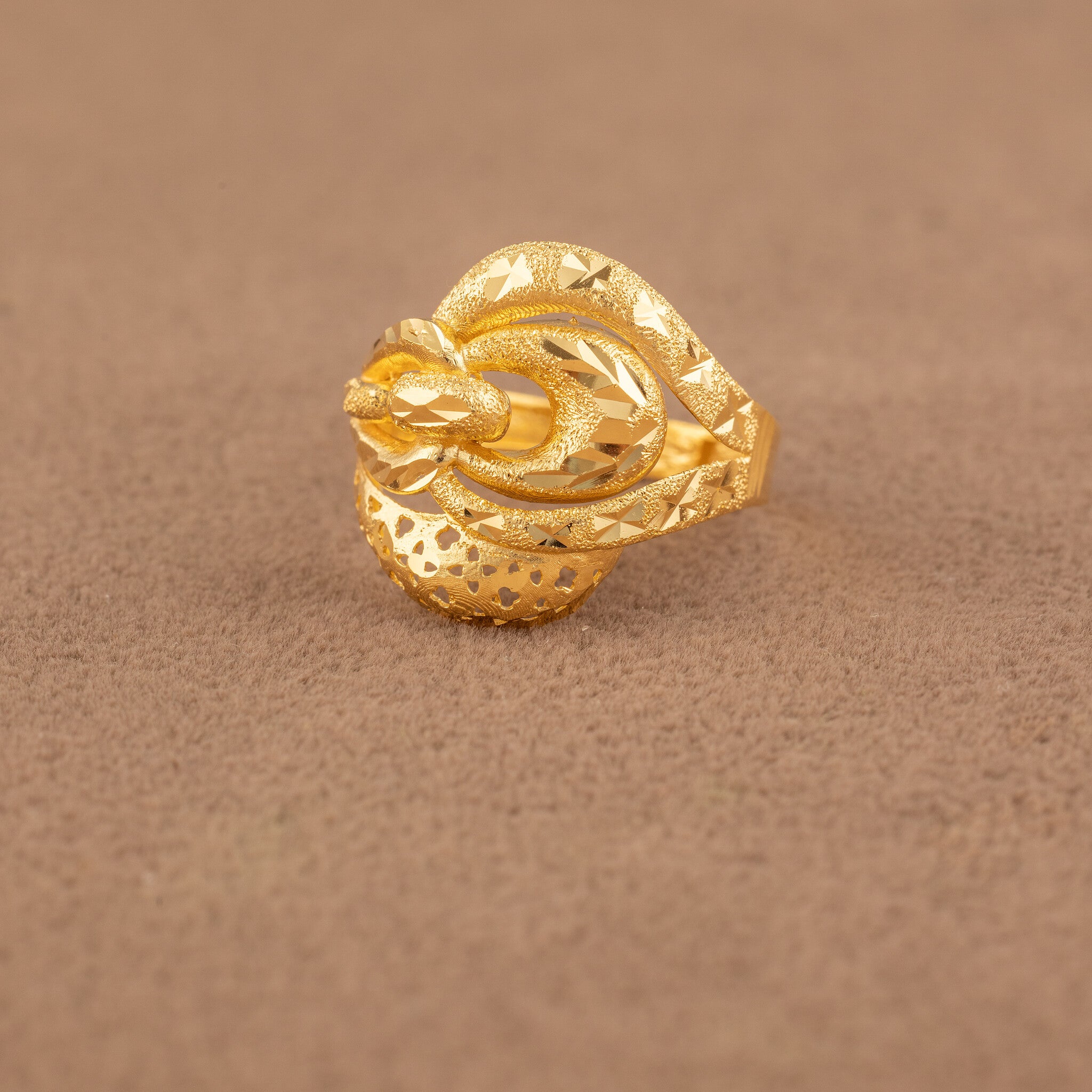 3D RP Rings (D470) - 925 Silver & 24K Gold Plated - Falaq Jewellery Oman