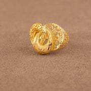 3D RP Rings (D476) - 925 Silver & 24K Gold Plated - Falaq Jewellery Oman