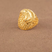 3D RP Rings (D477) - 925 Silver & 24K Gold Plated - Falaq Jewellery Oman
