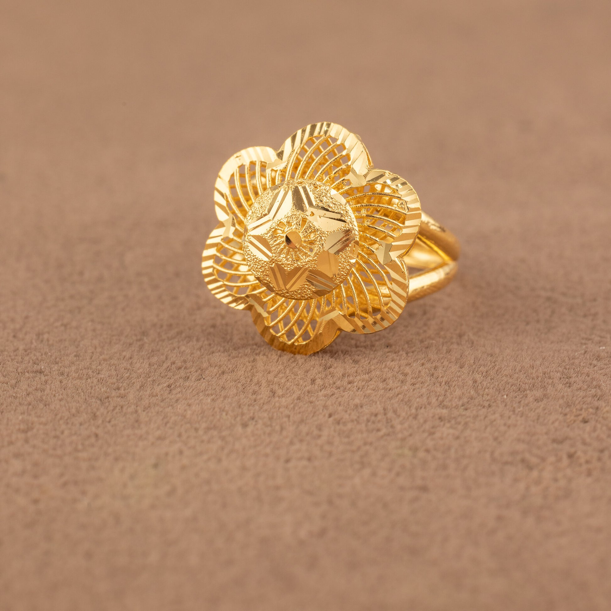 3D RP Rings (D478) - 925 Silver & 24K Gold Plated - Falaq Jewellery Oman