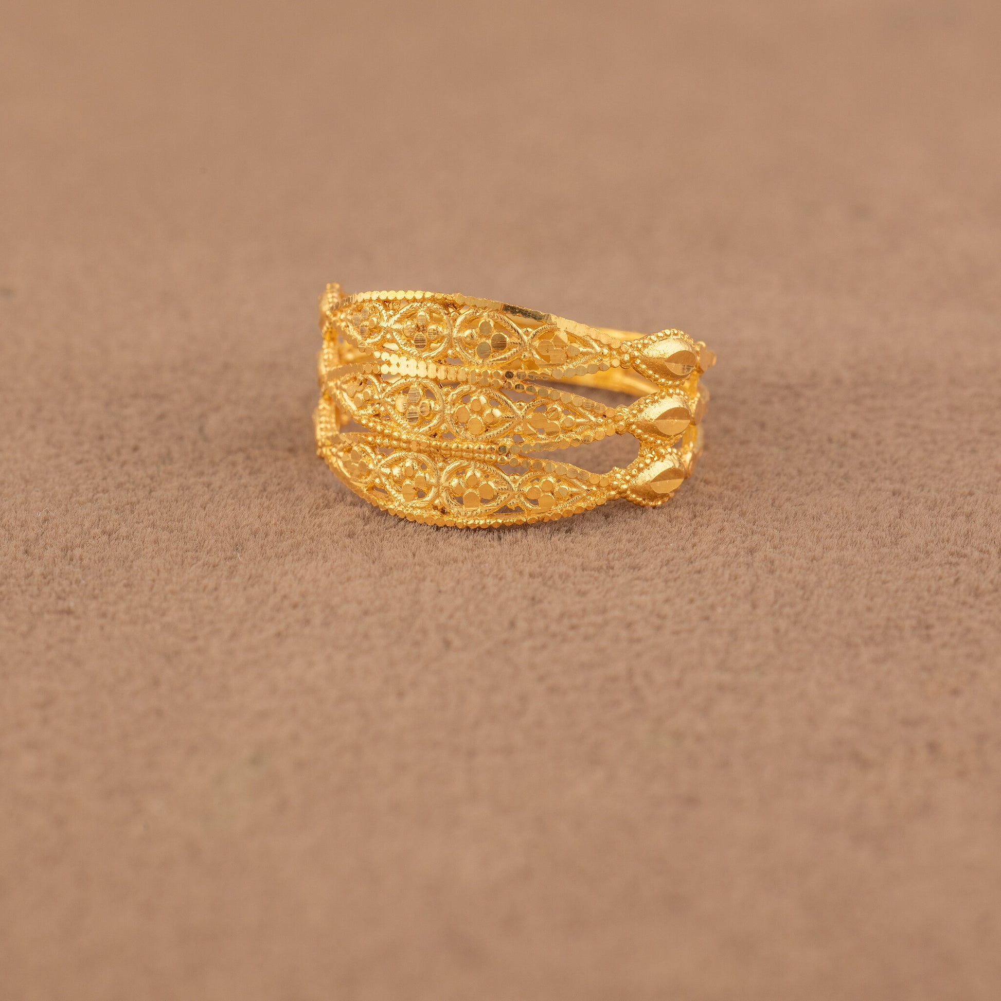 3D RP Rings (D481) - 925 Silver & 24K Gold Plated - Falaq Jewellery Oman