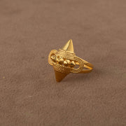 3D RP Rings (D482) - 925 Silver & 24K Gold Plated - Falaq Jewellery Oman