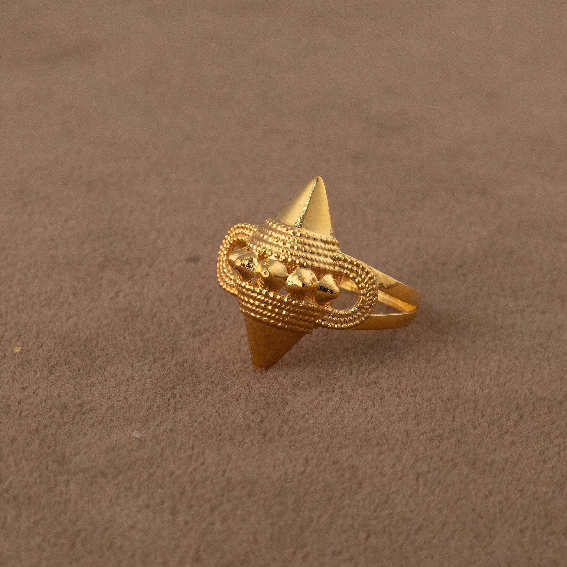 3D RP Rings (D482) - 925 Silver & 24K Gold Plated - Falaq Jewellery Oman
