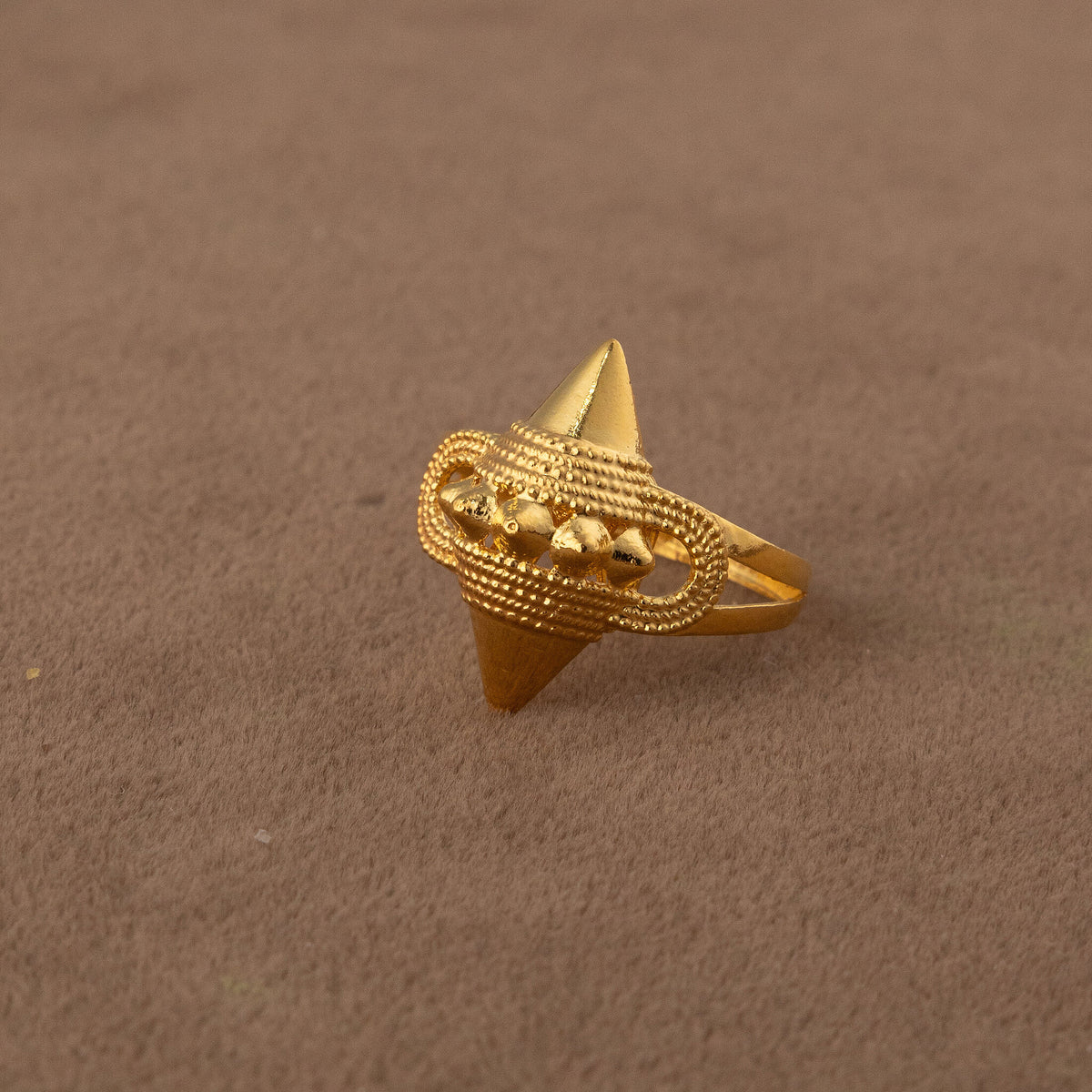 3D RP Rings (D482) - 925 Silver & 24K Gold Plated - Falaq Jewellery Oman
