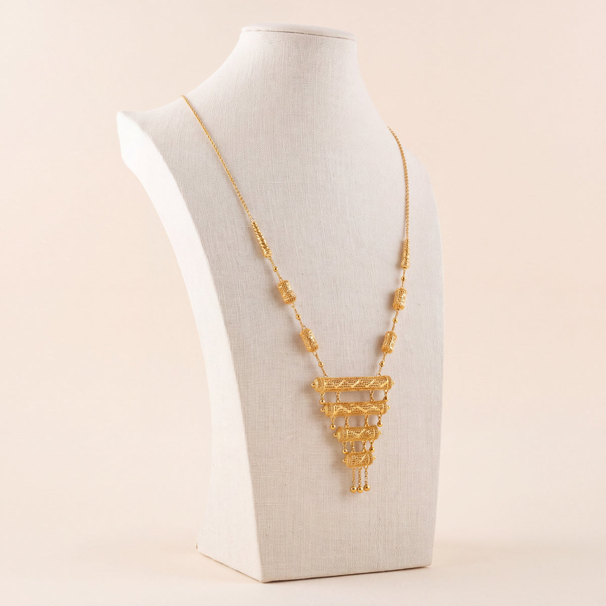 4 Step Mala Necklace 18, 925 silver 24K gold plated