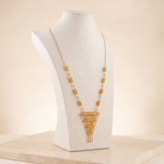 4 Step Mala Necklace 3 on travertine