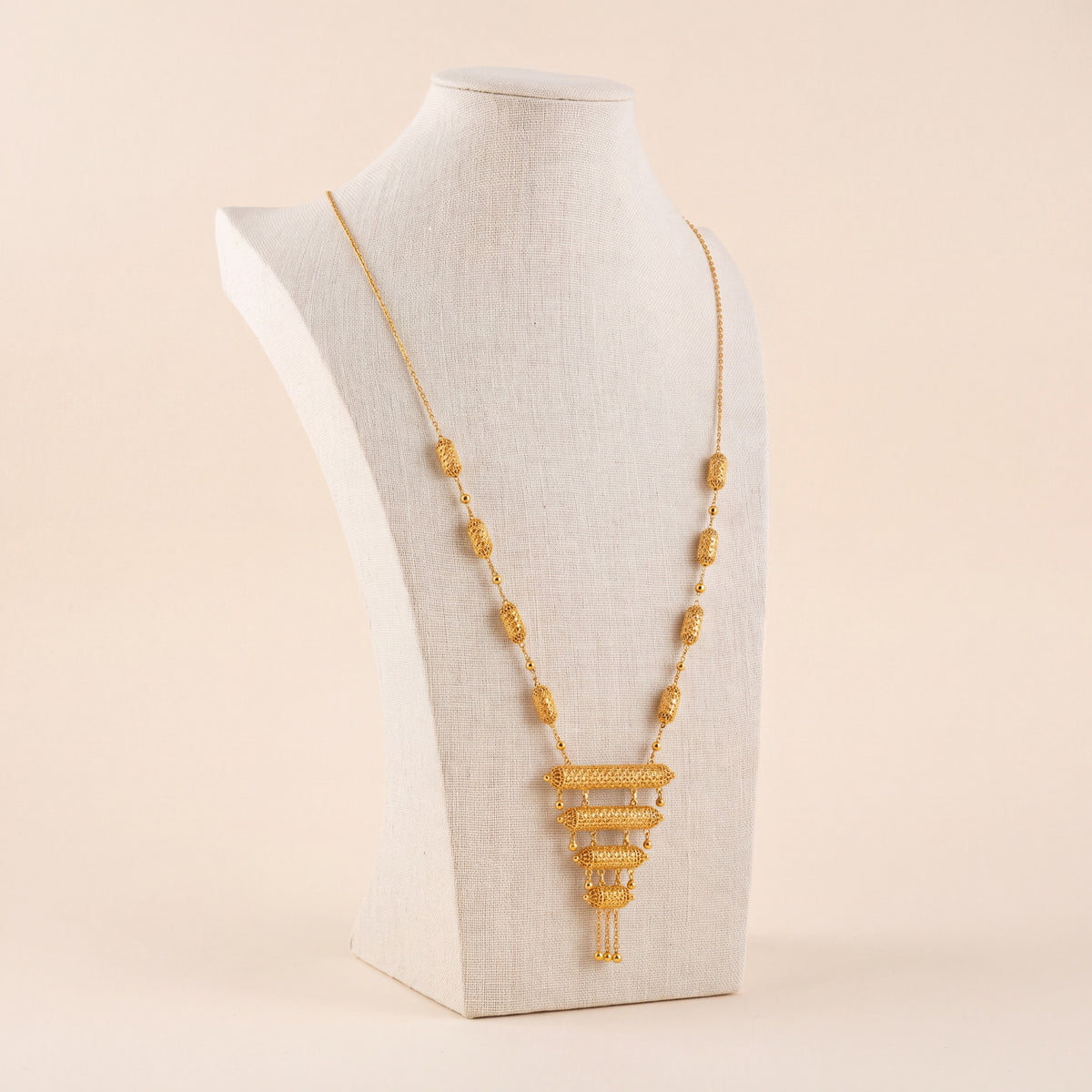 4 Step Mala Necklace 5, 925 silver 24K gold plated