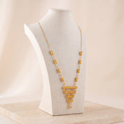 4 Step Mala Necklace 7 on travertine