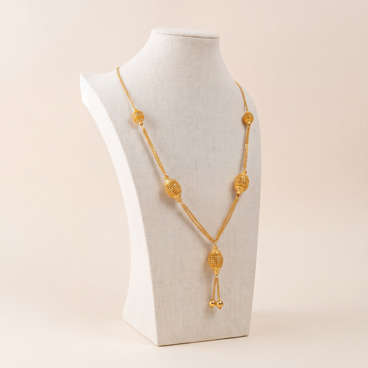 5 Piece RP Mala Necklace 3, 925 silver 24K gold plated