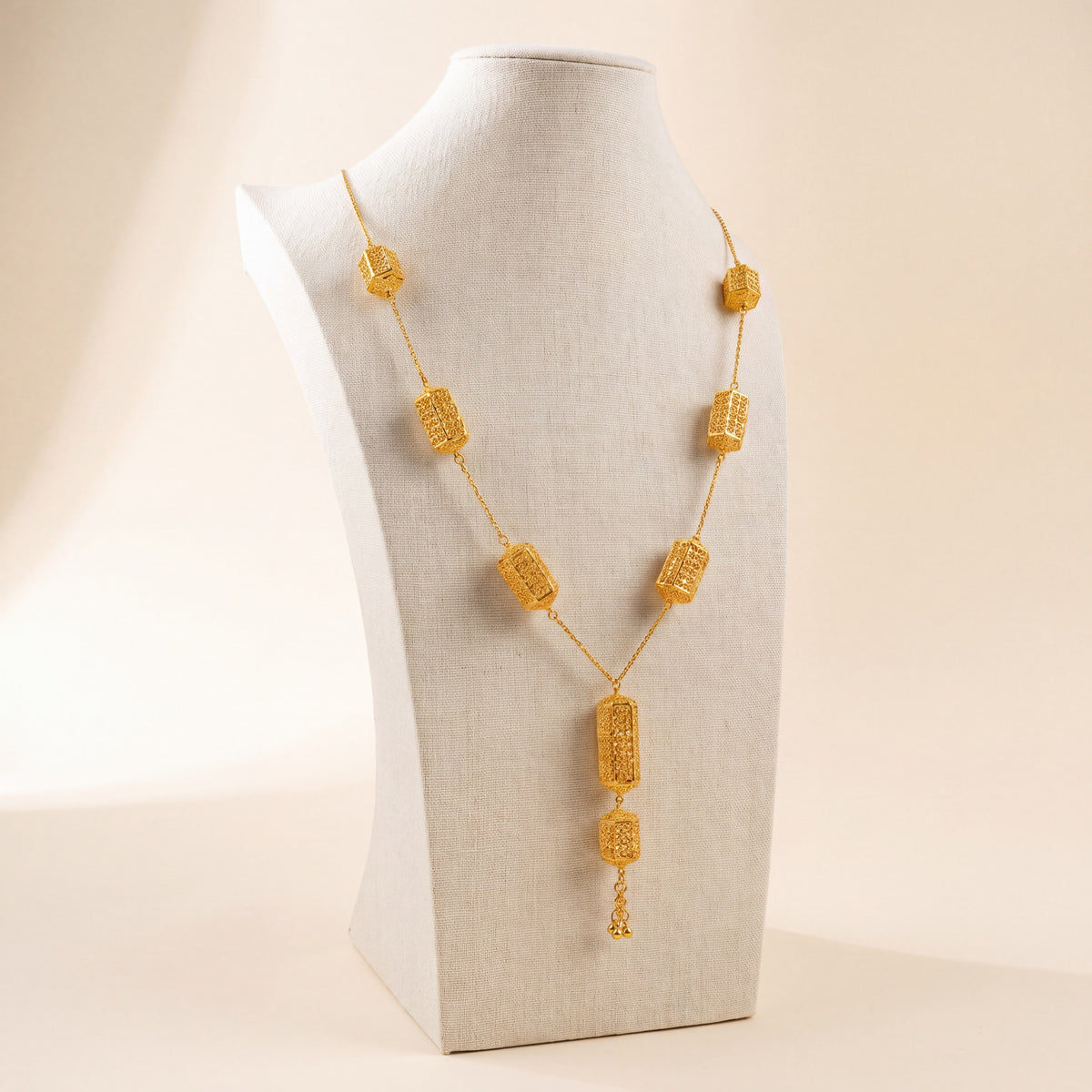 7 Piece RP Mala Necklace 1, 925 silver 24K gold plated