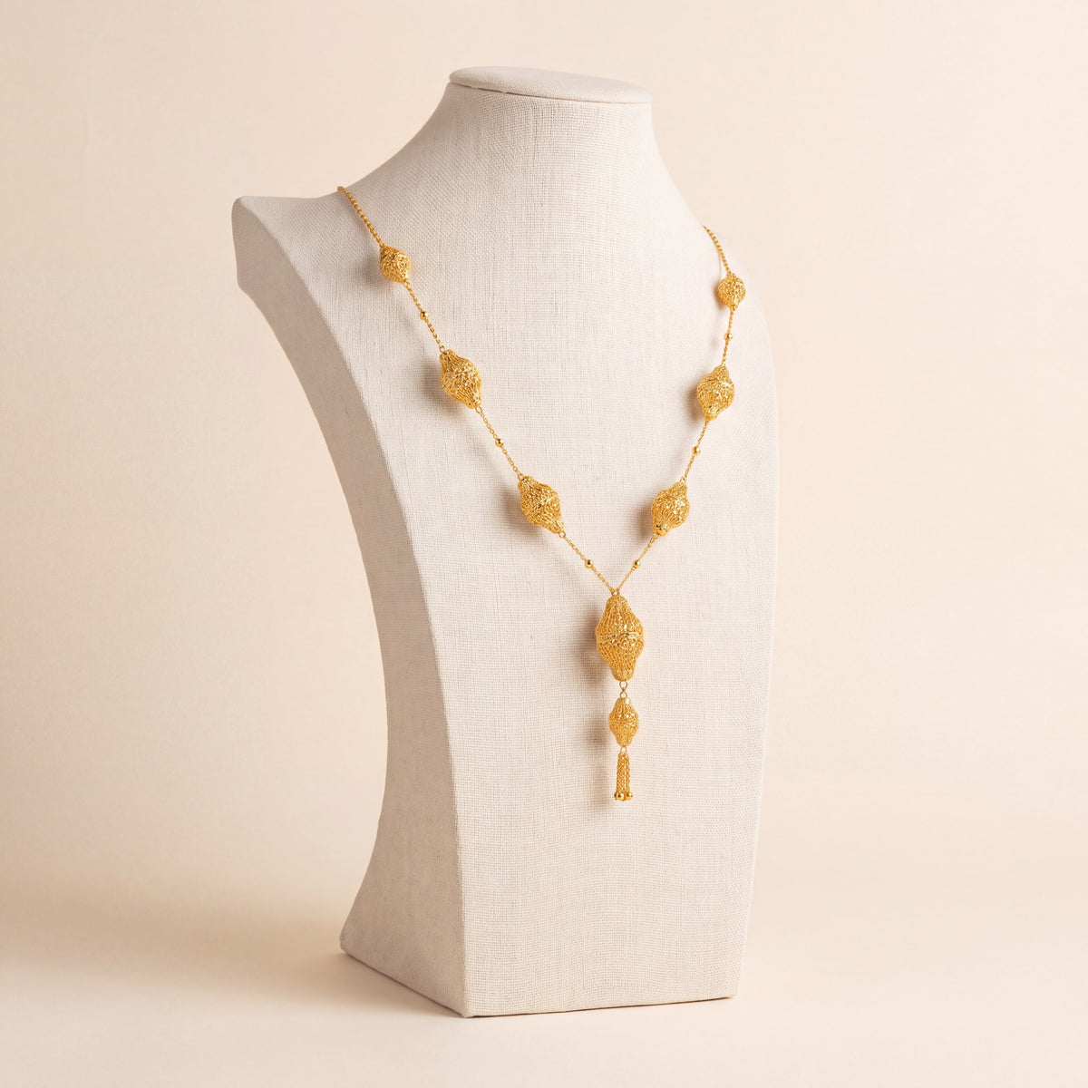 7 Piece RP Mala Necklace 15, 925 silver 24K gold plated